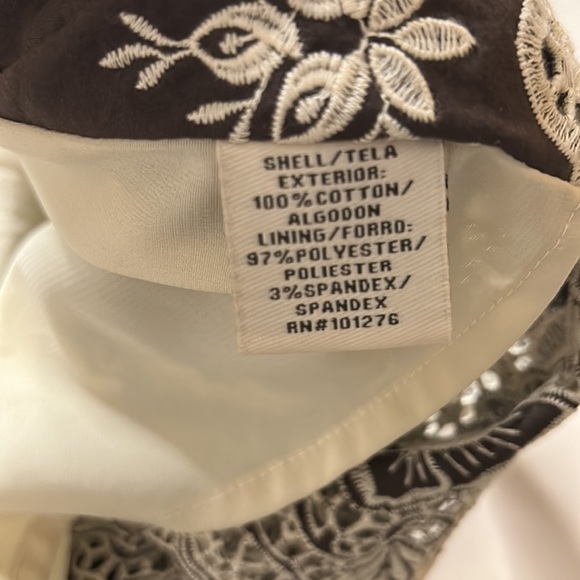 ECI New York Brown Crop Bohemia. Single snap embroidered botanical jacket - Picture 8 of 8